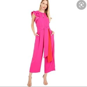 J.Crew Ruffle Sleeve Jumpsuit with Tie Belt in NWT